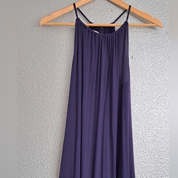Maurices 24/7 Navy Blue Maxi Halter Dress  Size XS - Picture 1 of 5